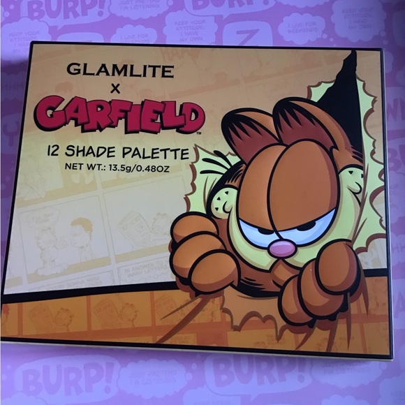 Garfield x Glamlite PR Box Set 7 Pcs Lip kit, blush palette eyeshadow mirror bag - Picture 6 of 13